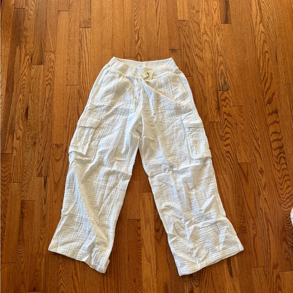 Aerie White Cargo Pants
